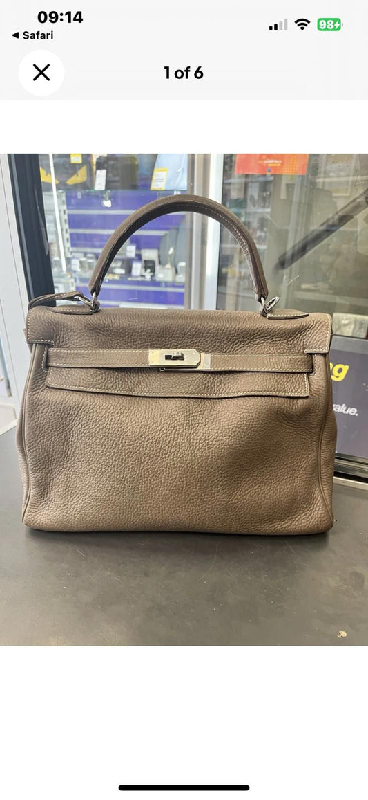 Hermès Kelly Relax 50cm Bag/ Matte Black/ Real Crocodile leather (matte finish) & Platinum hardware/ Customer name: Ken O'Rourke